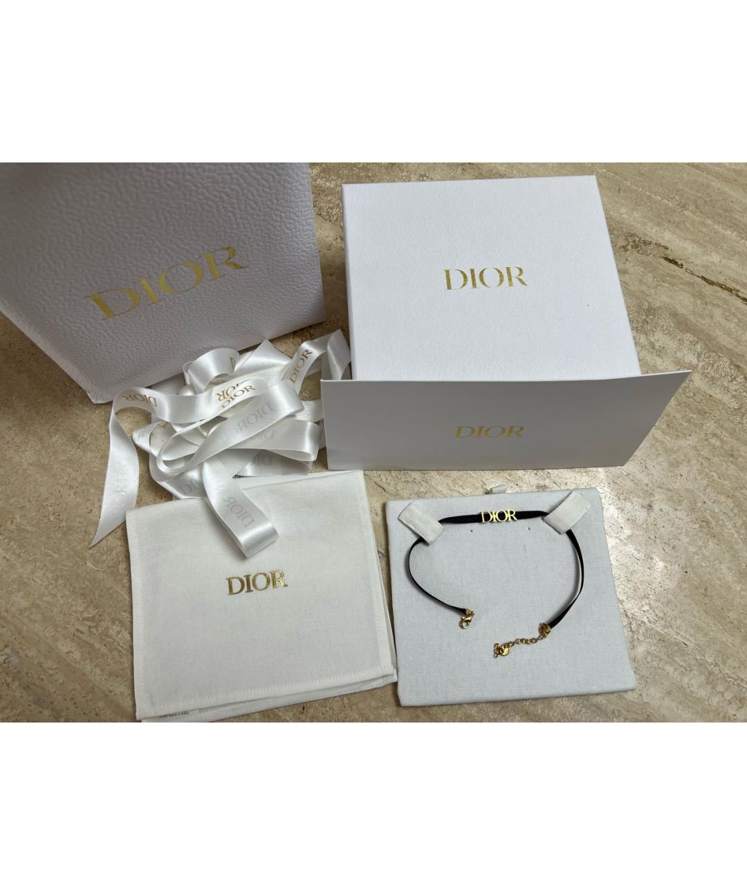 CHRISTIAN DIOR Черный металлический чокер, фото 2