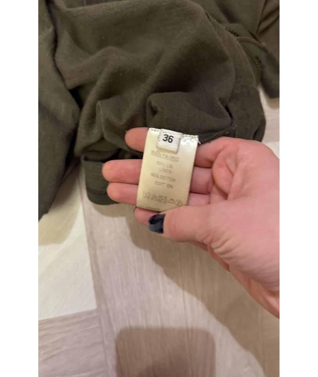 BALMAIN Хаки хлопковая футболка, фото 7