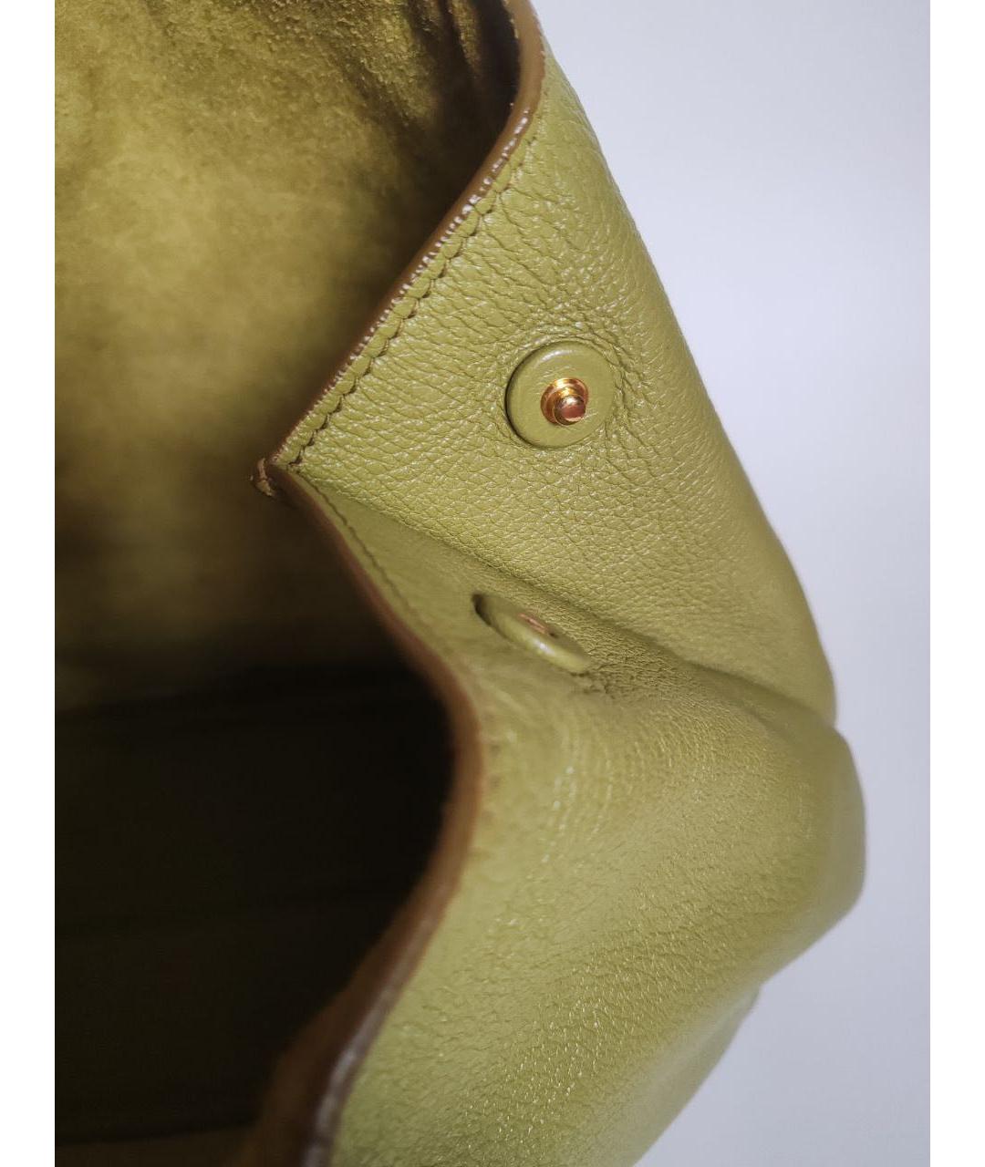 MIU MIU Зеленая кожаная сумка через плечо, фото 5