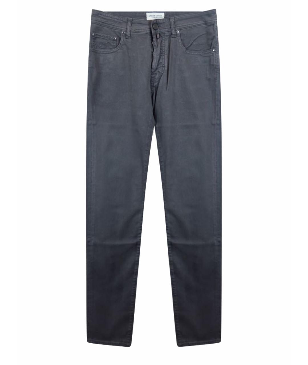 JACOB COHEN Серые хлопковые прямые джинсы, фото 1