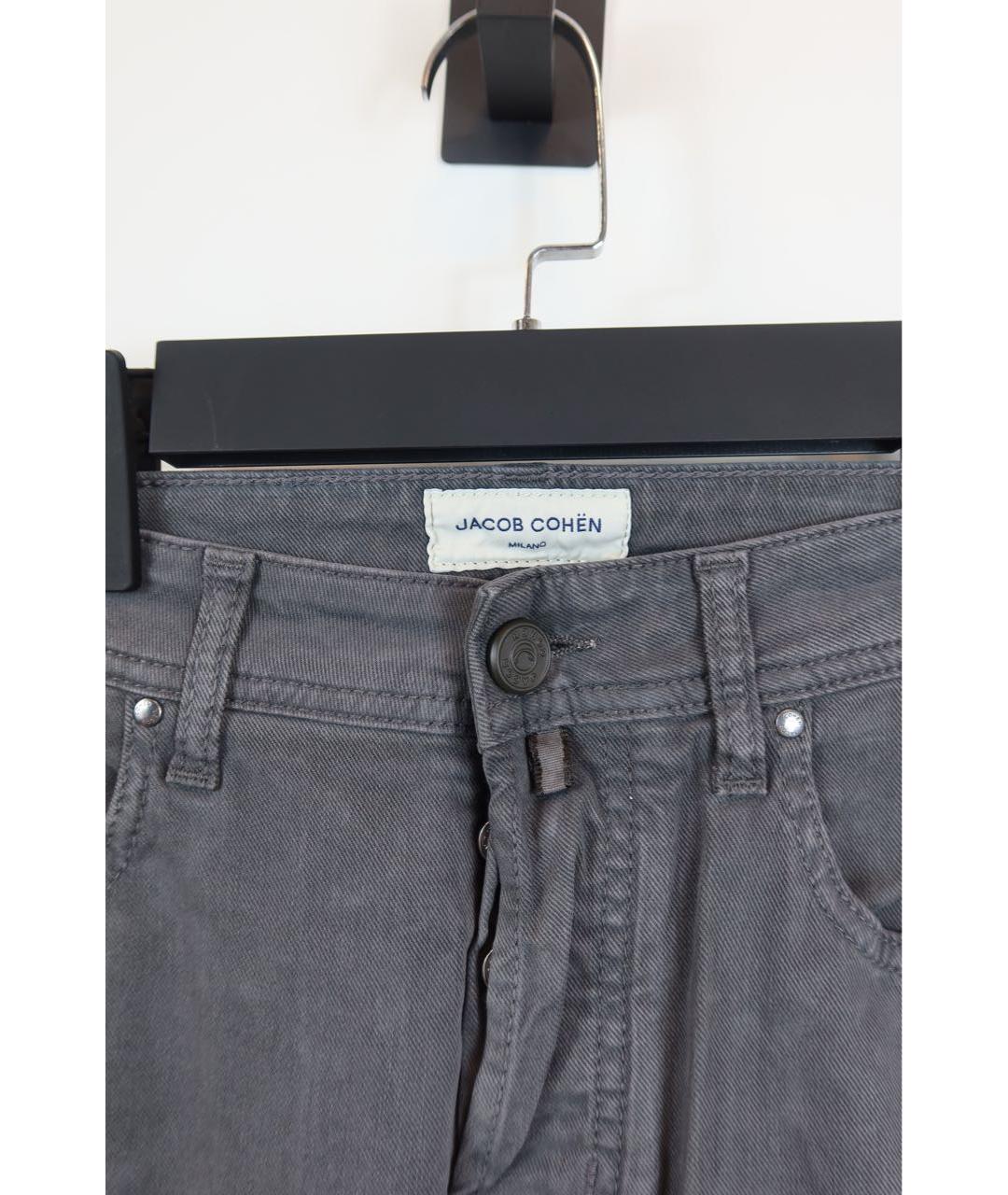 JACOB COHEN Серые хлопковые прямые джинсы, фото 4