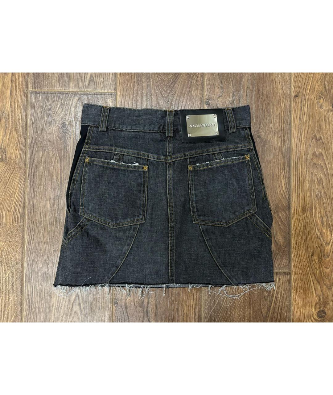 DOLCE&GABBANA Коричневая юбка мини, фото 2