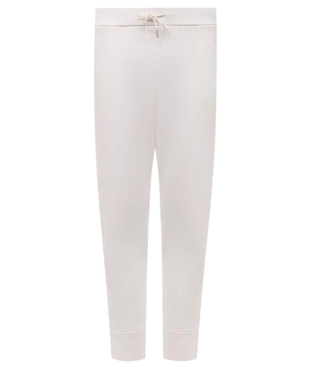 JIL SANDER Белые хлопковые повседневные брюки, фото 1