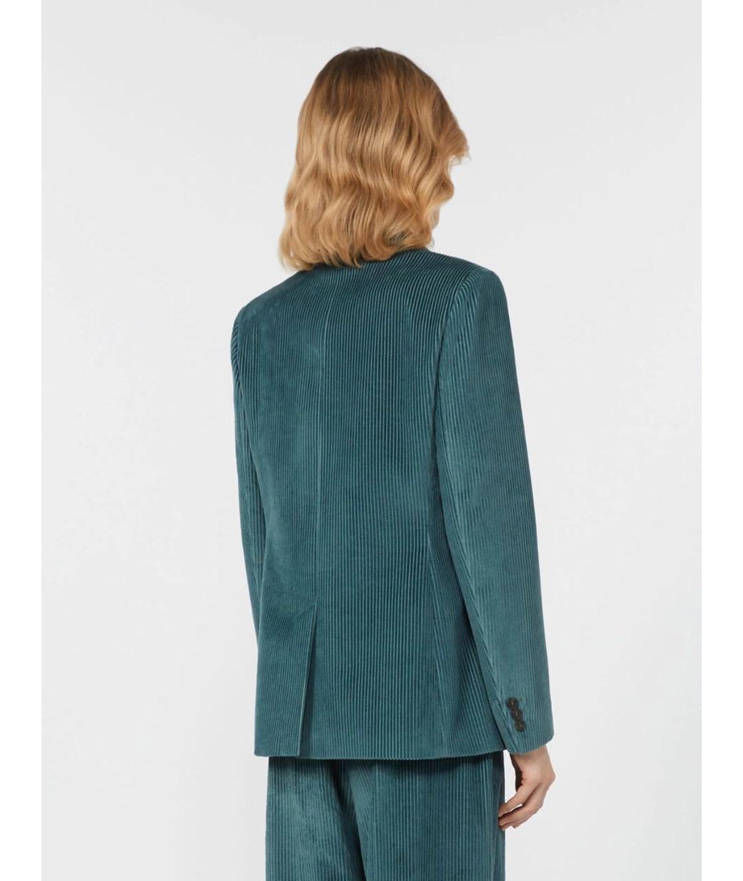 WEEKEND MAX MARA Бирюзовый хлопковый жакет/пиджак, фото 3