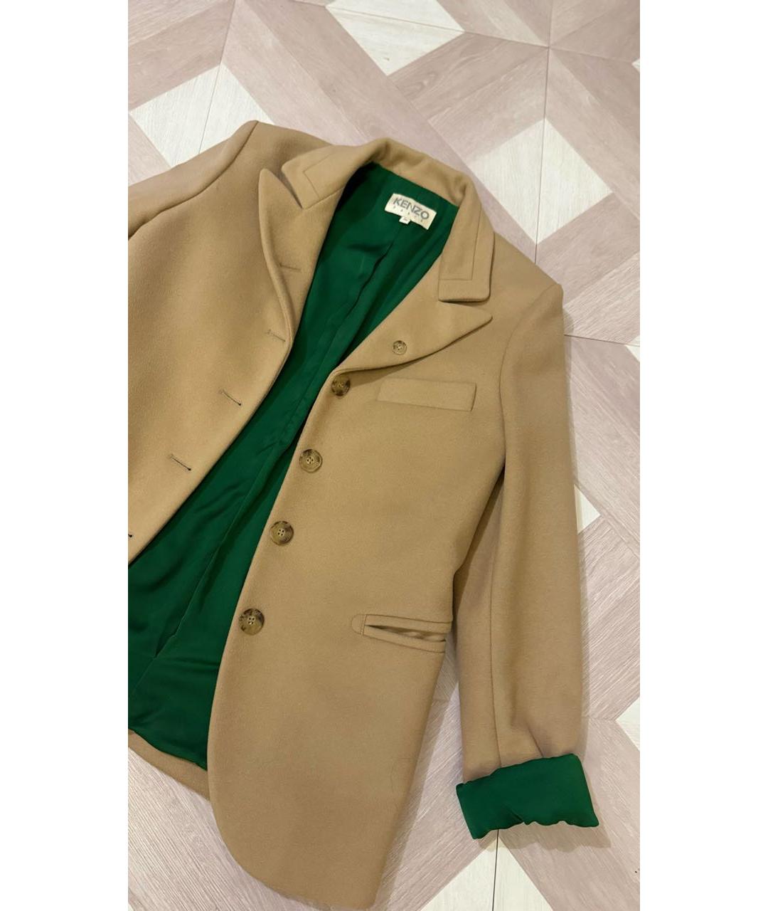KENZO Бежевый жакет/пиджак, фото 4
