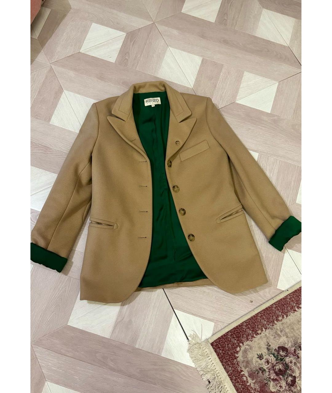 KENZO Бежевый жакет/пиджак, фото 9