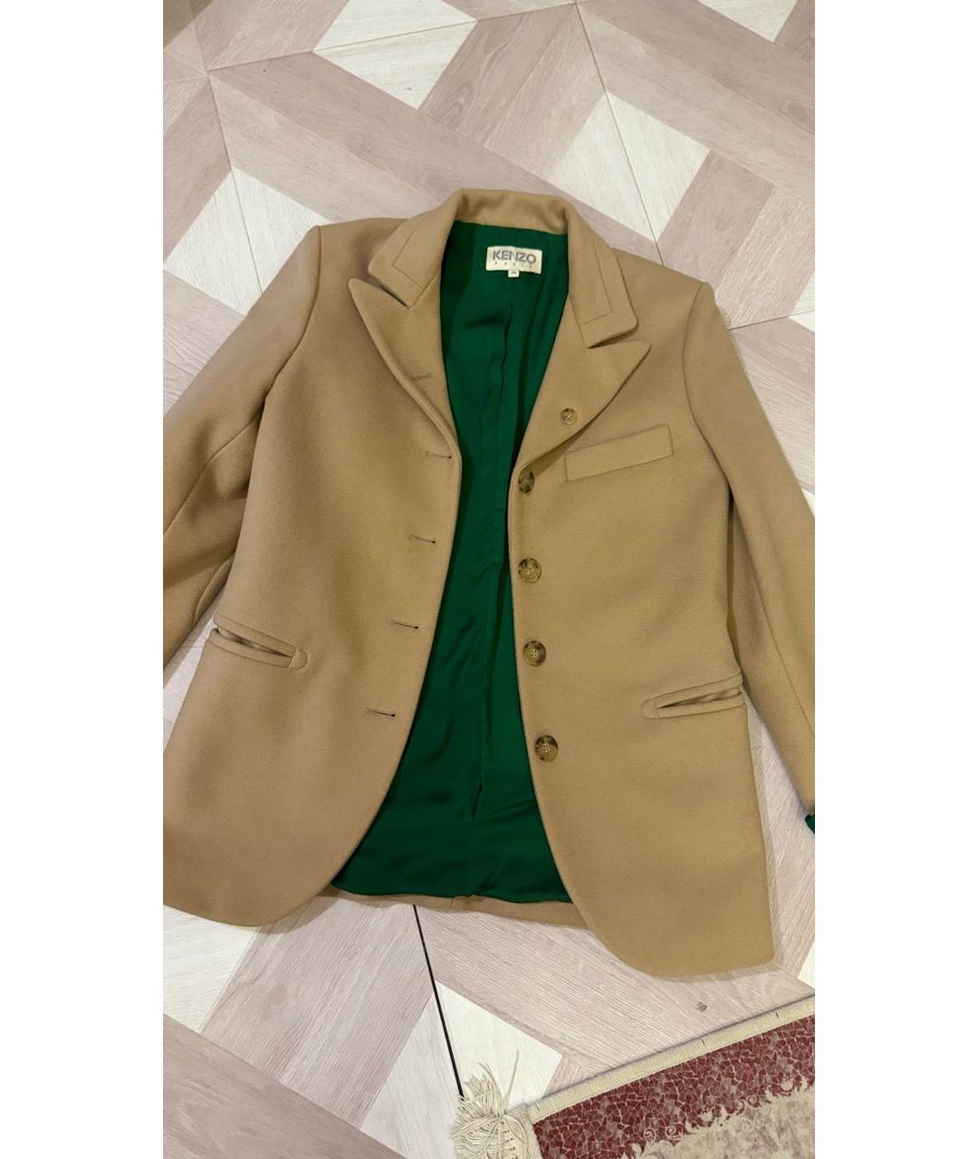 KENZO Бежевый жакет/пиджак, фото 3