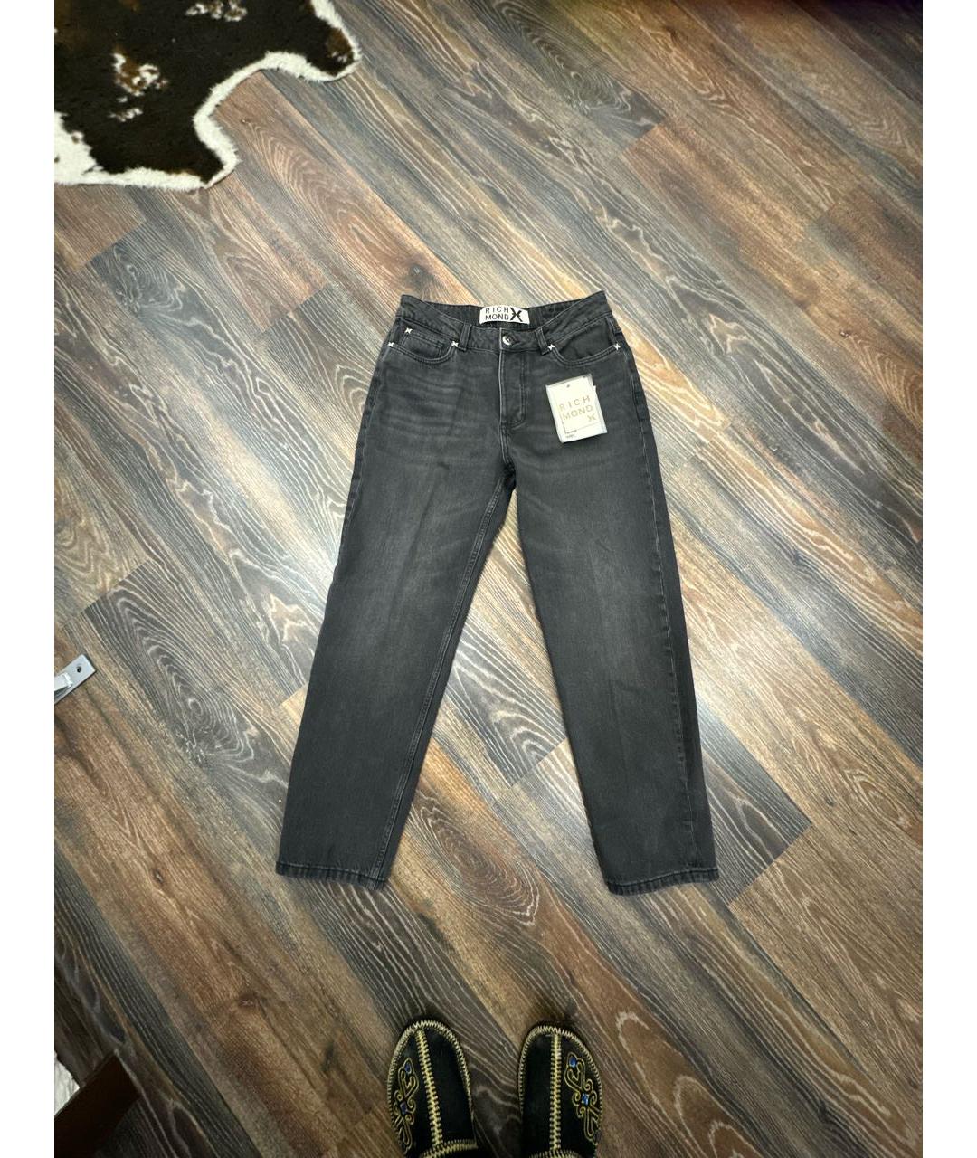 JOHN RICHMOND Черные хлопковые джинсы, фото 6