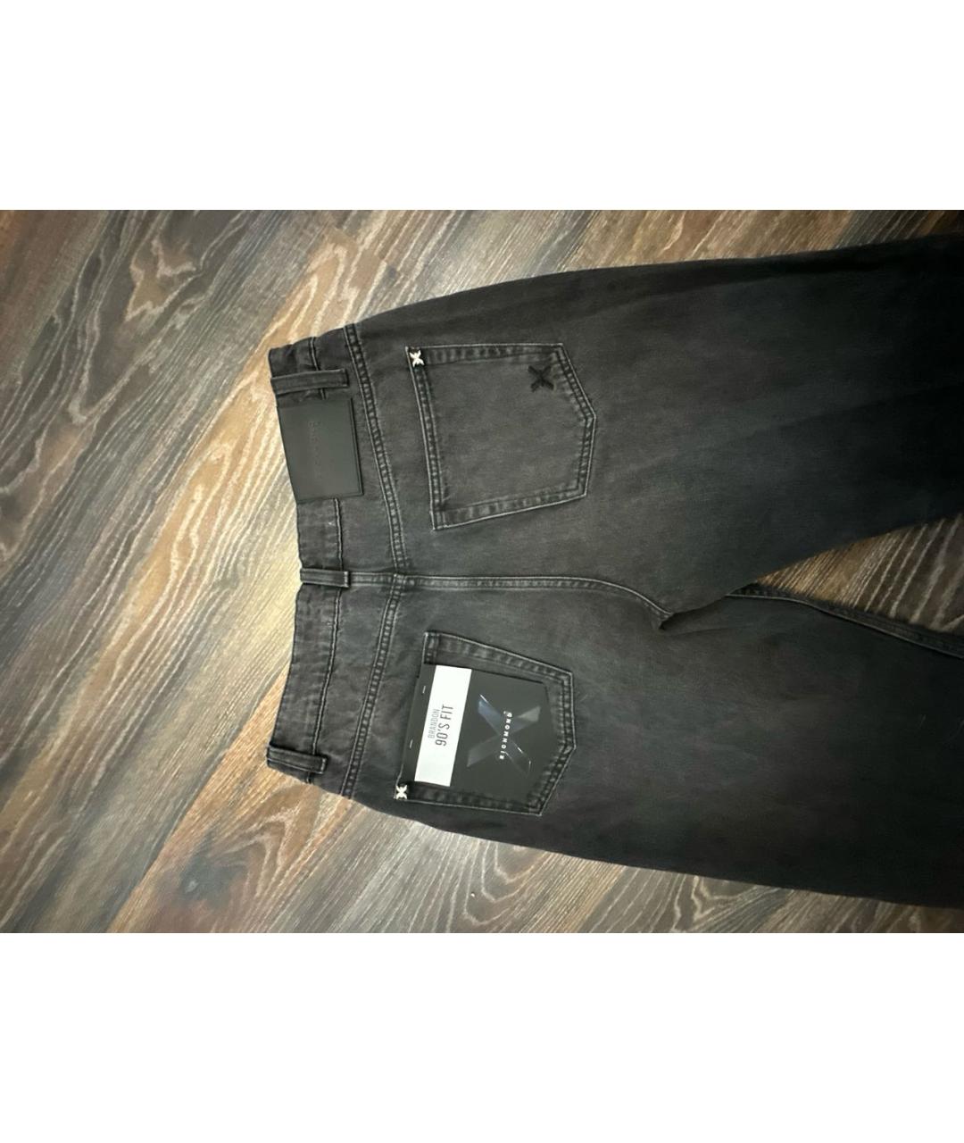 JOHN RICHMOND Черные хлопковые джинсы, фото 4