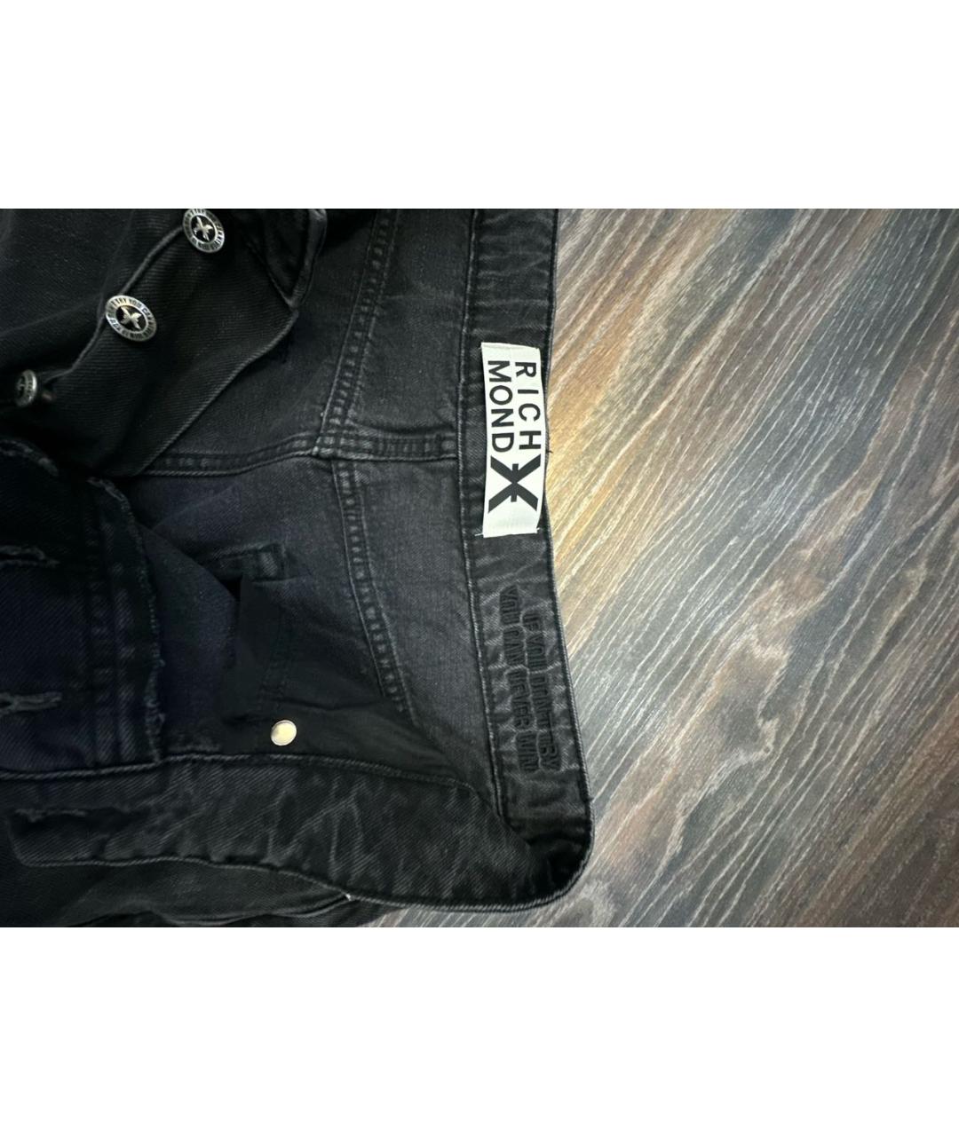 JOHN RICHMOND Черные хлопковые джинсы, фото 5