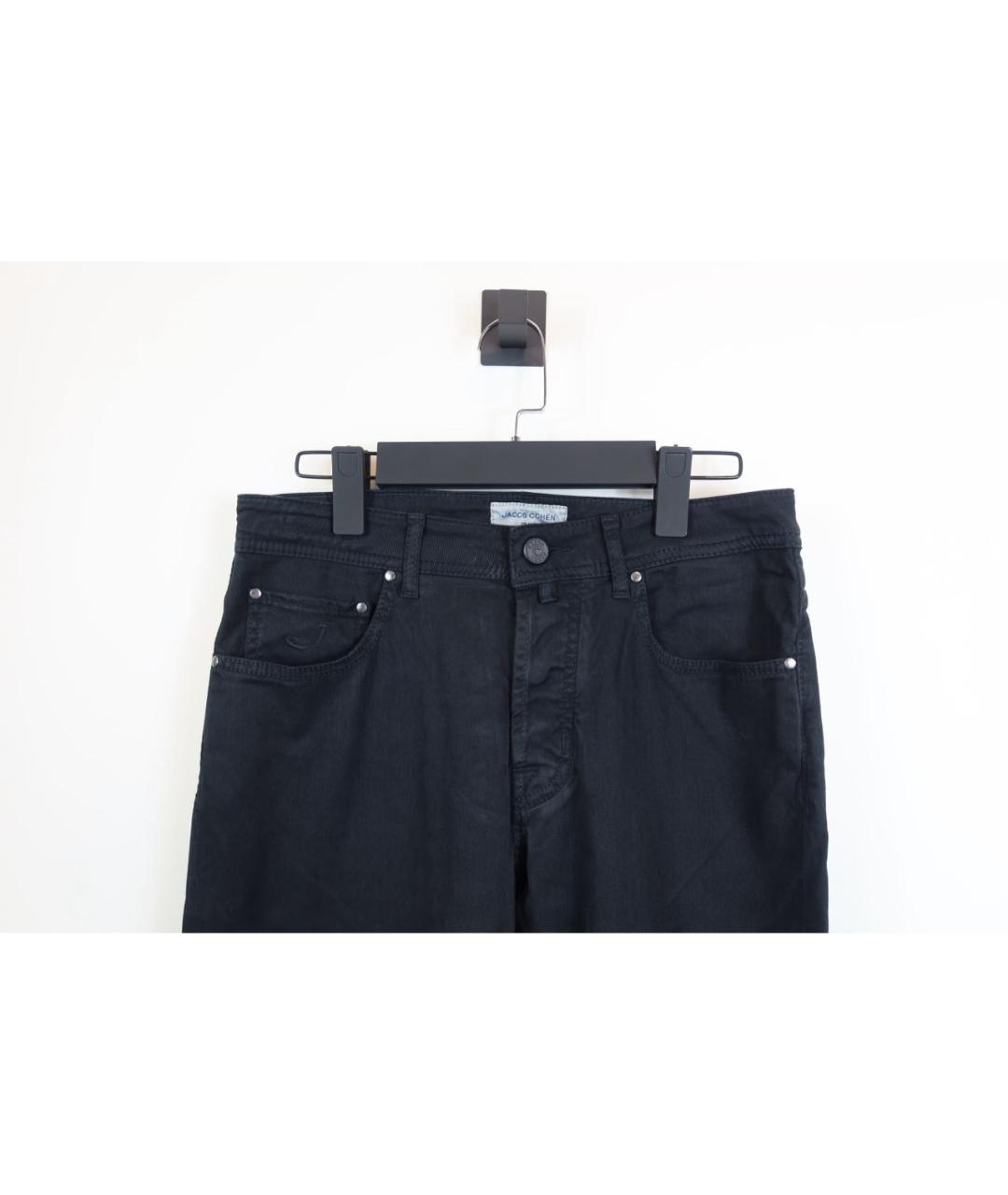 JACOB COHEN Черные хлопковые прямые джинсы, фото 2