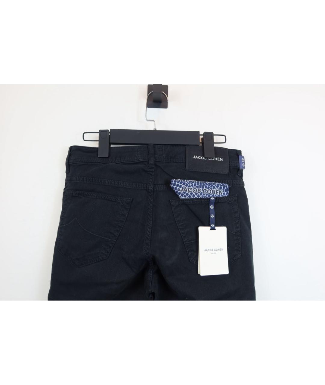 JACOB COHEN Черные хлопковые прямые джинсы, фото 5