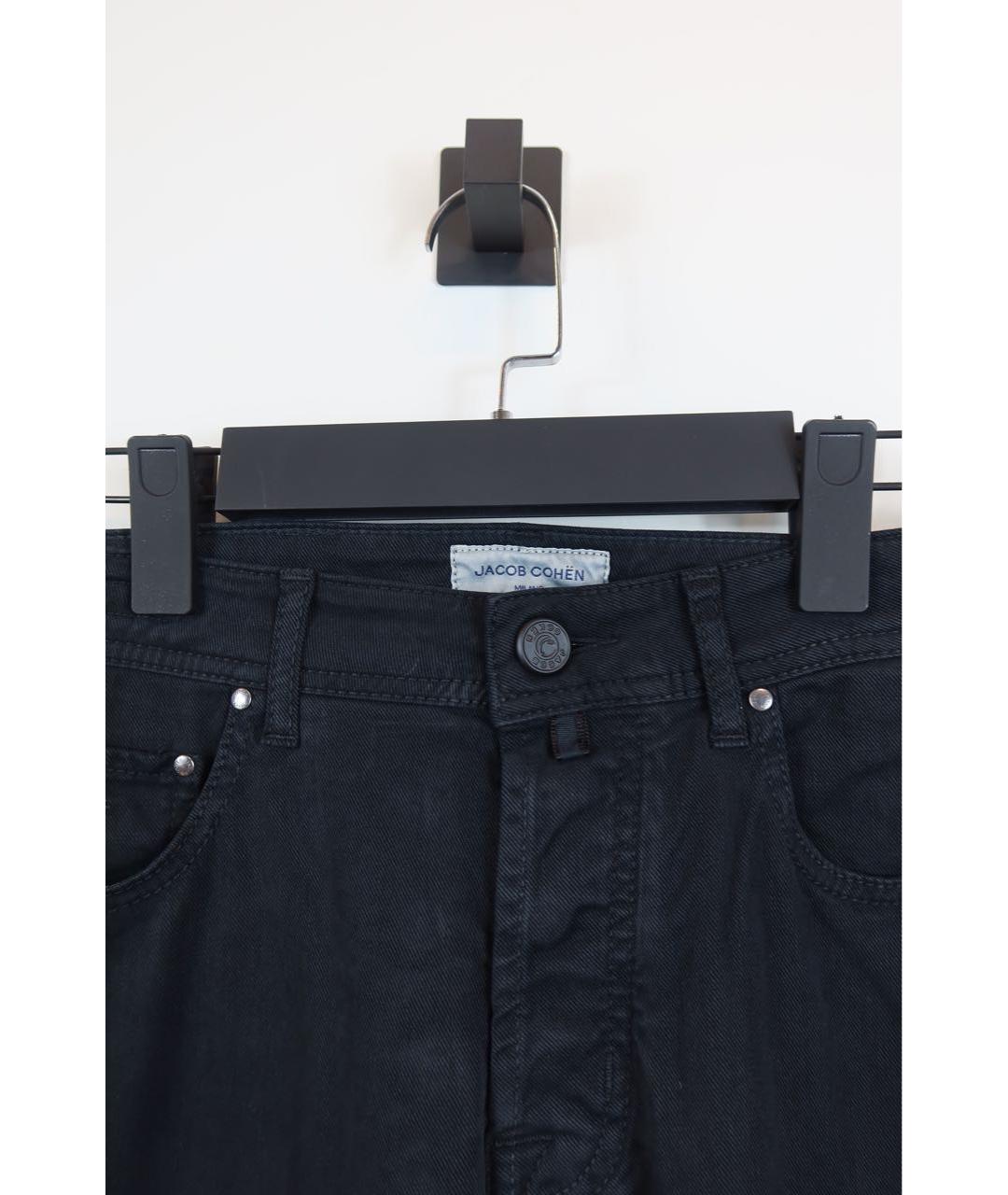JACOB COHEN Черные хлопковые прямые джинсы, фото 4