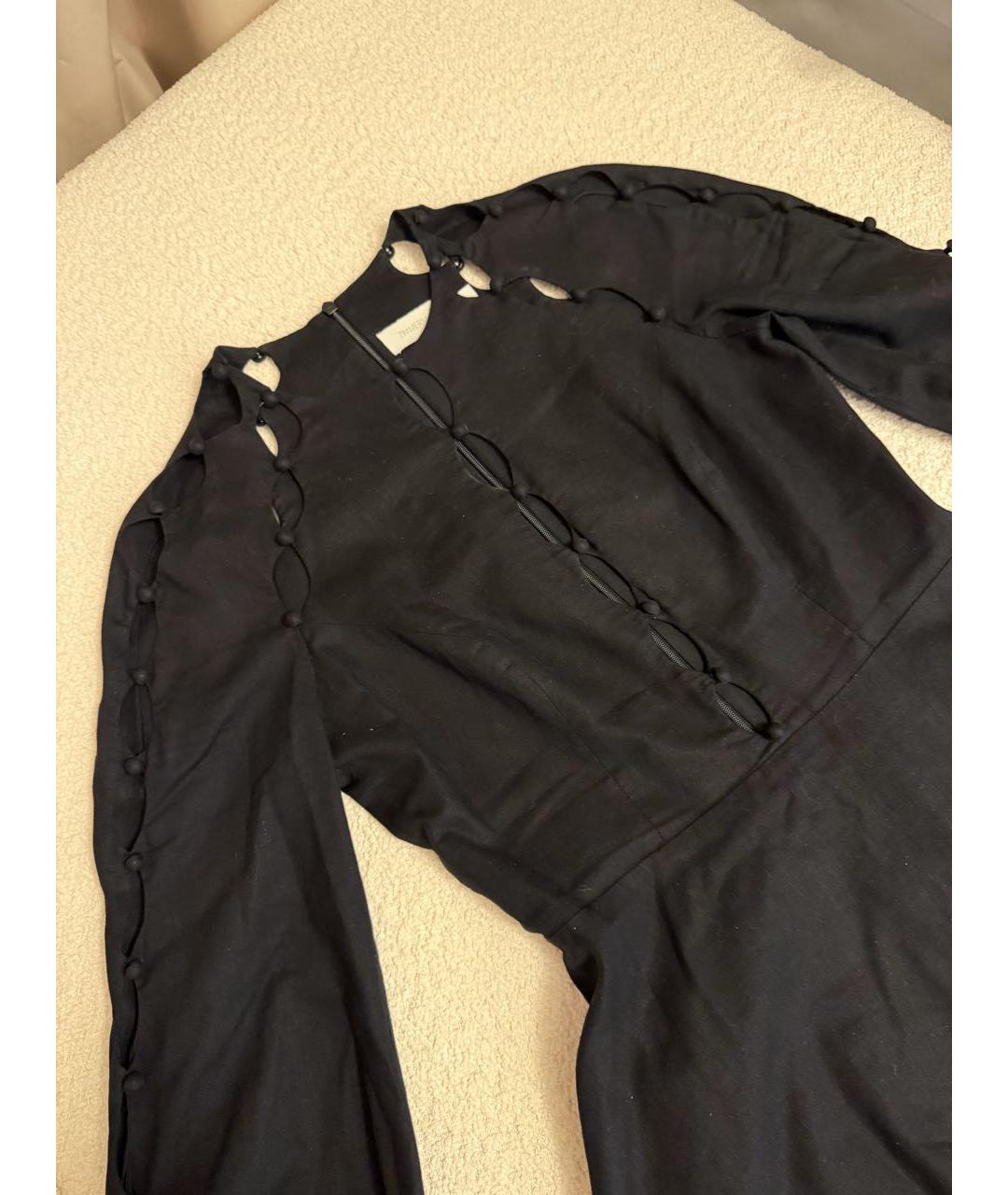 ZIMMERMANN Черное льняное платье, фото 3