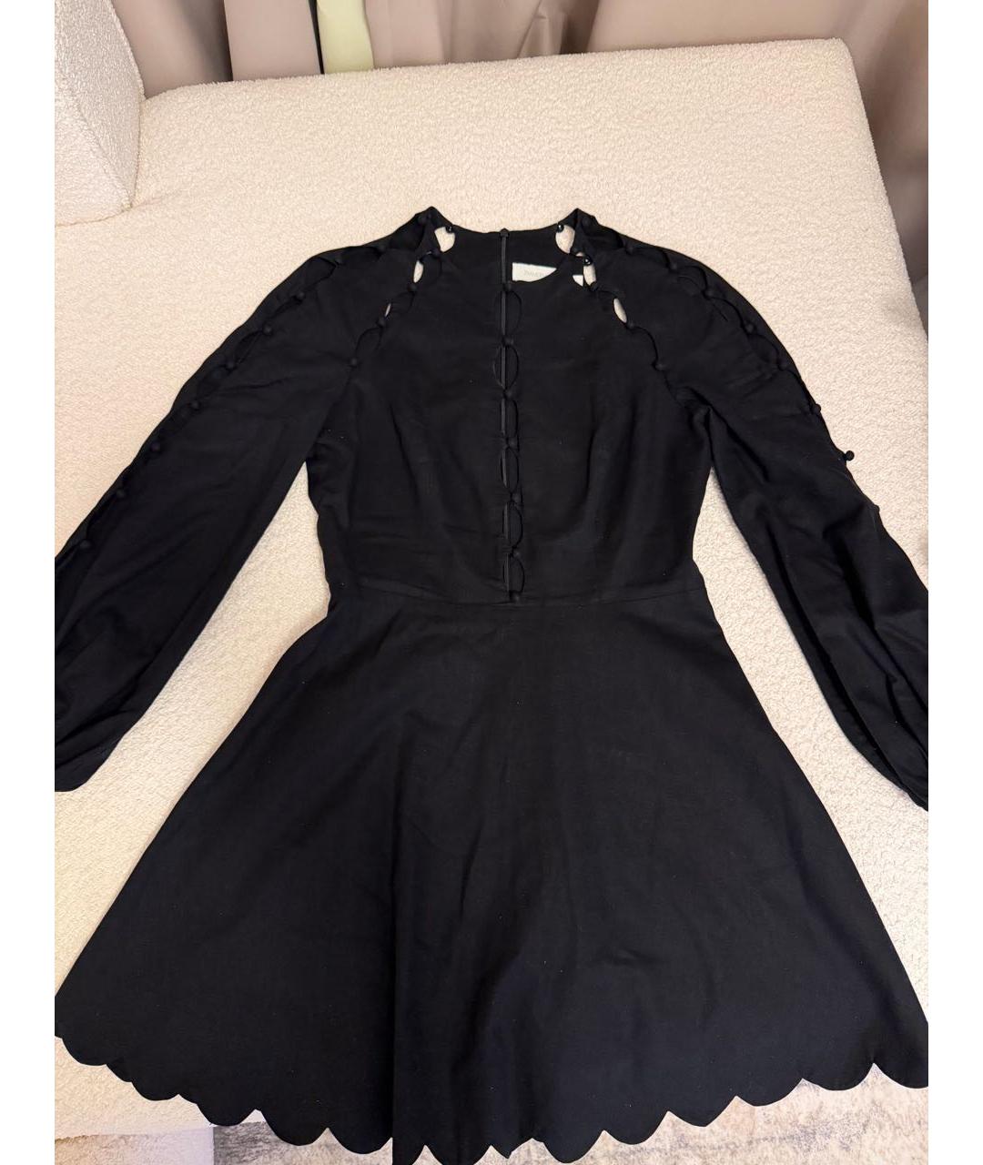 ZIMMERMANN Черное льняное платье, фото 2