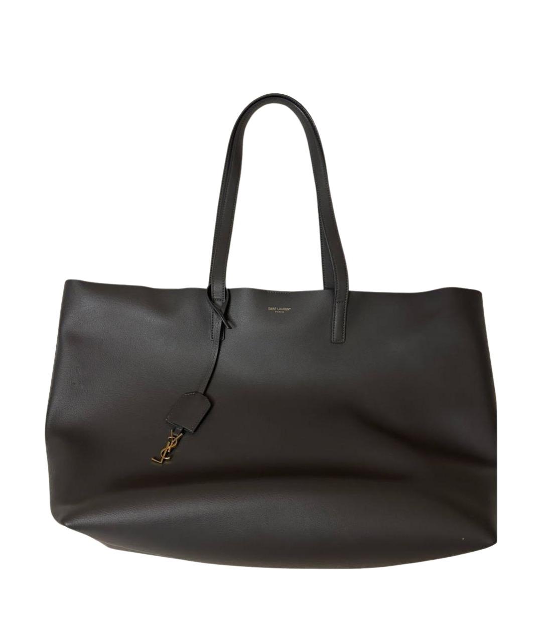 YVES SAINT LAURENT BEAUTY Синяя кожаная сумка с короткими ручками, фото 1