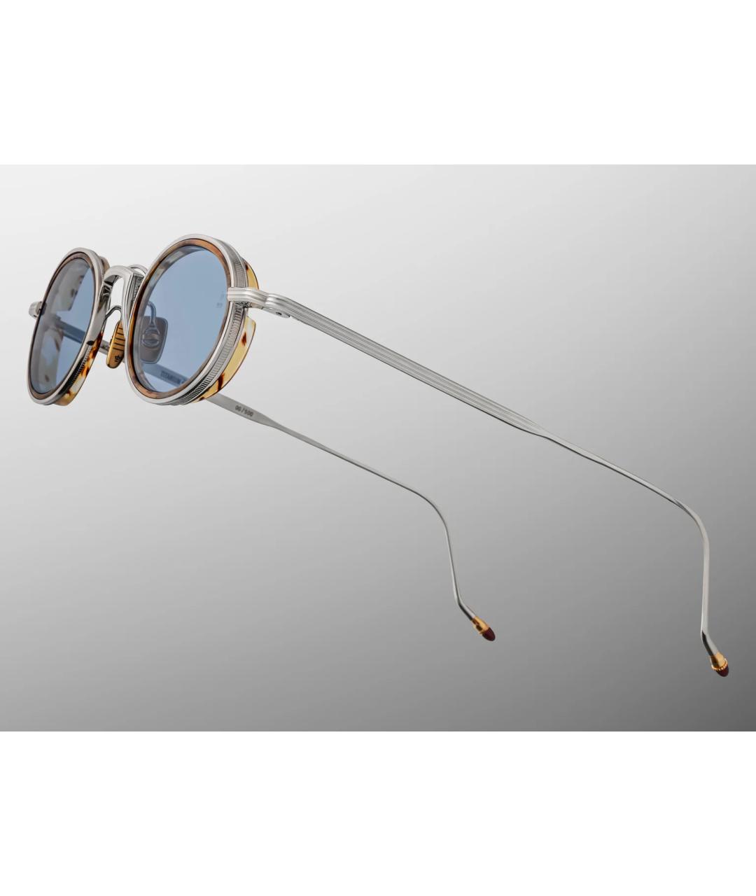 JACQUES MARIE MAGE Голубые металлические солнцезащитные очки, фото 4