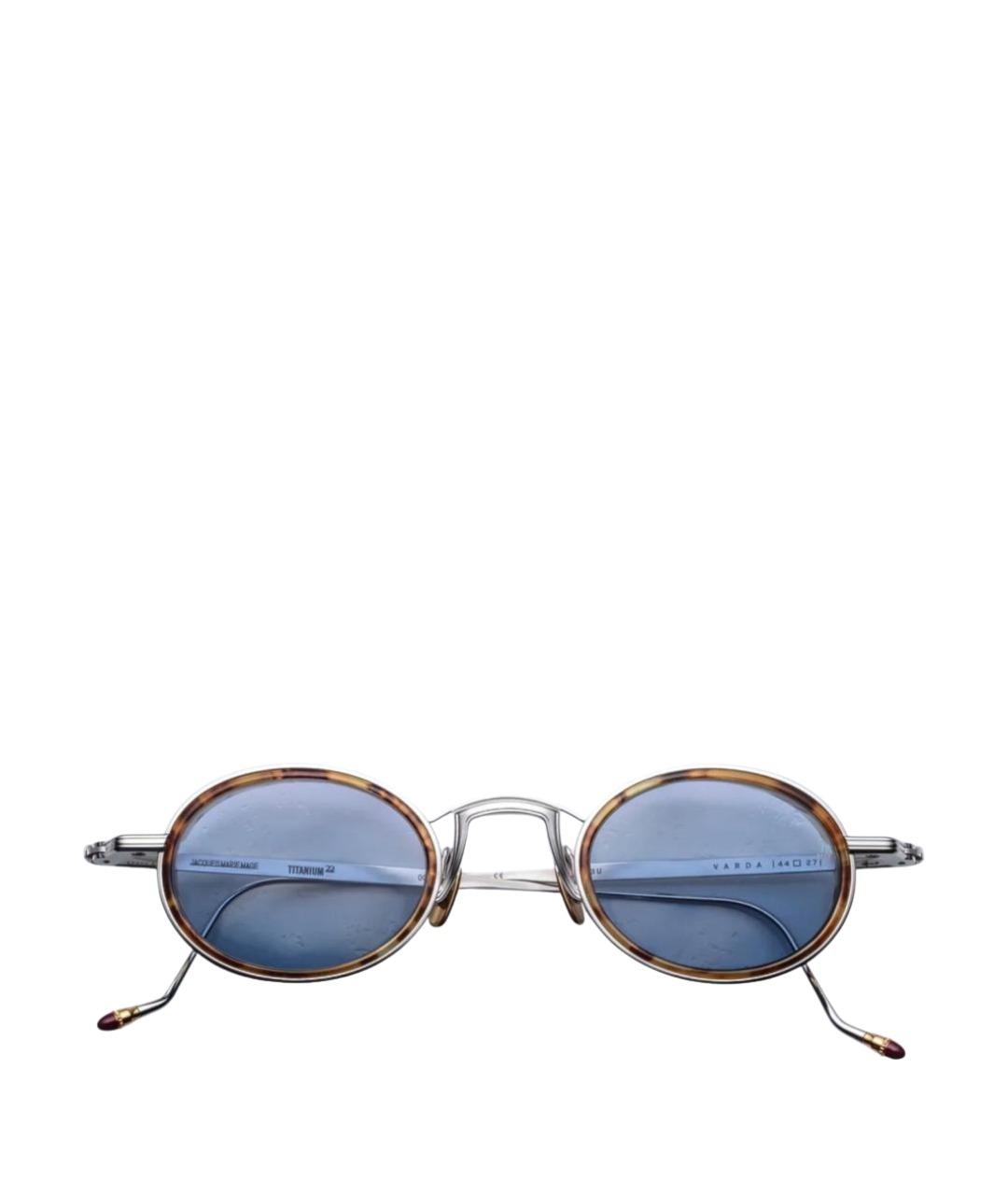 JACQUES MARIE MAGE Голубые металлические солнцезащитные очки, фото 1