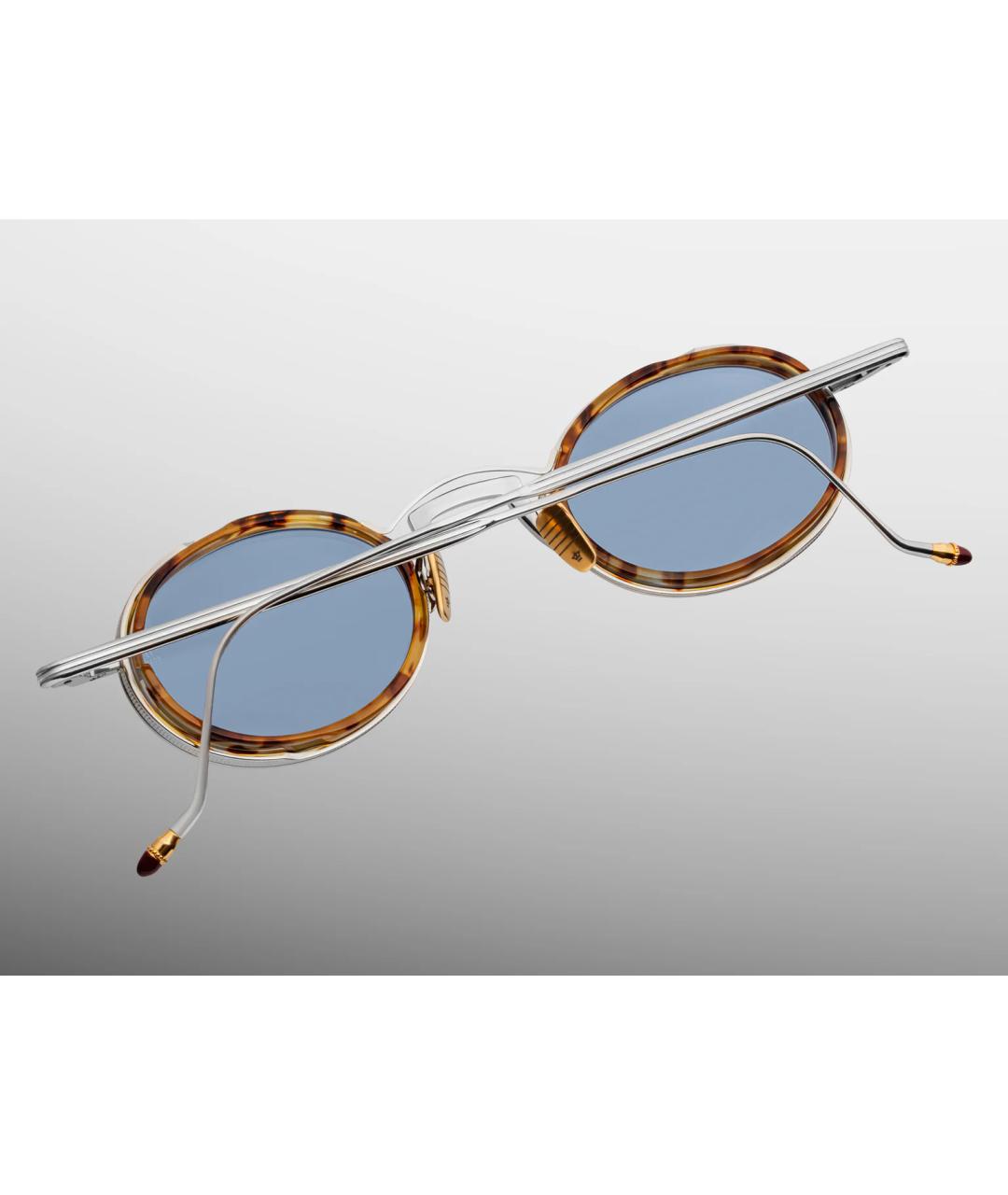 JACQUES MARIE MAGE Голубые металлические солнцезащитные очки, фото 5