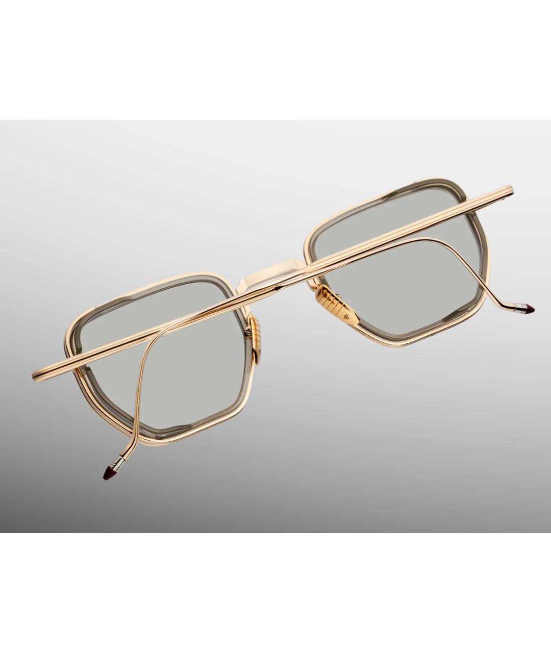 JACQUES MARIE MAGE Золотые металлические солнцезащитные очки, фото 5