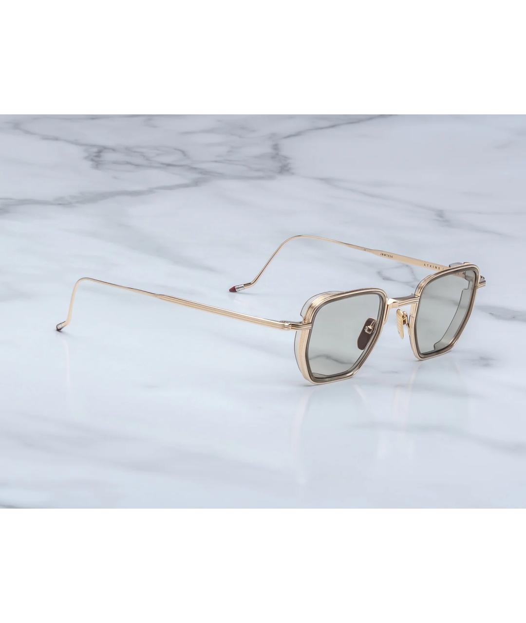 JACQUES MARIE MAGE Золотые металлические солнцезащитные очки, фото 2