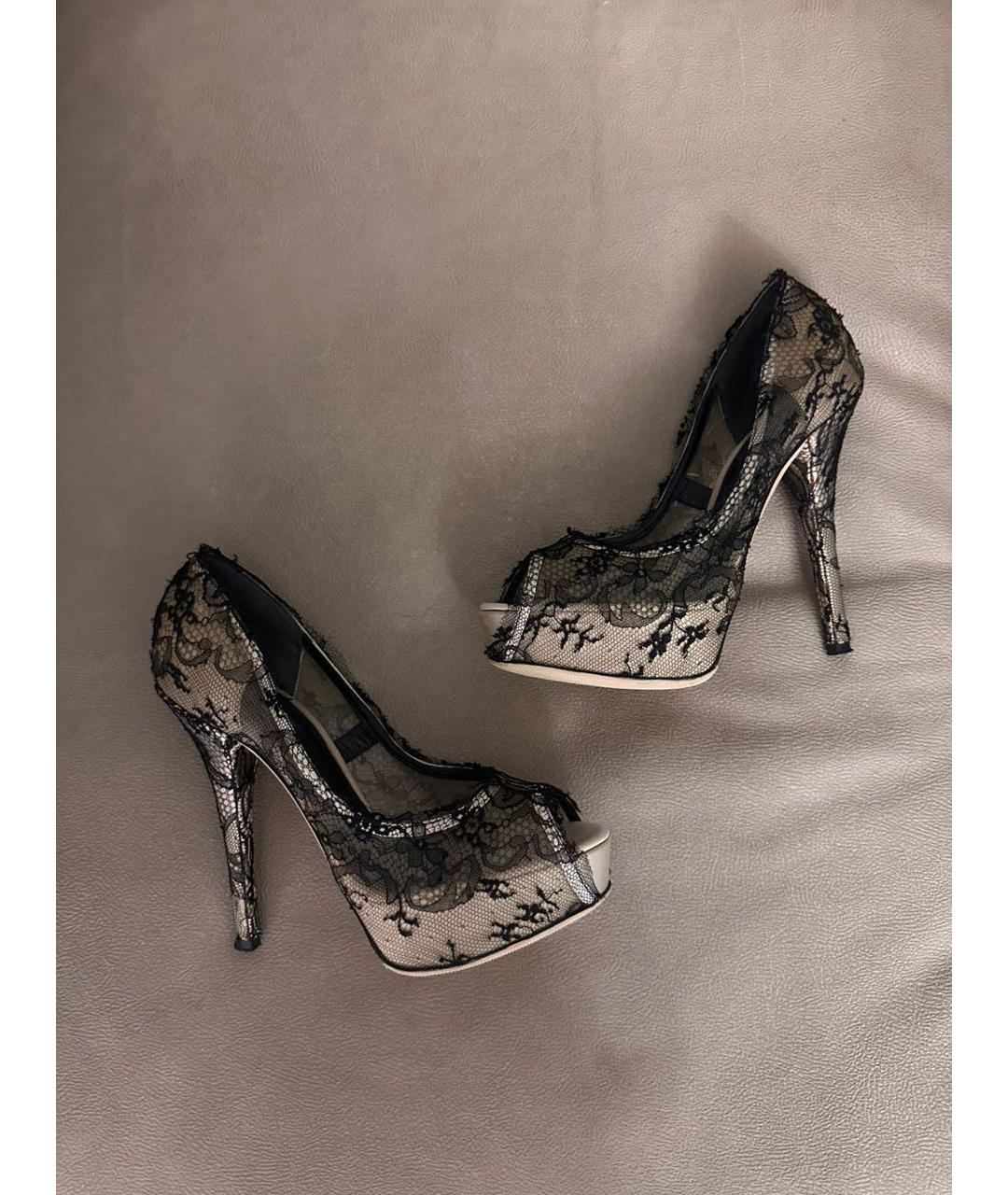 DOLCE&GABBANA Черные текстильные туфли, фото 6