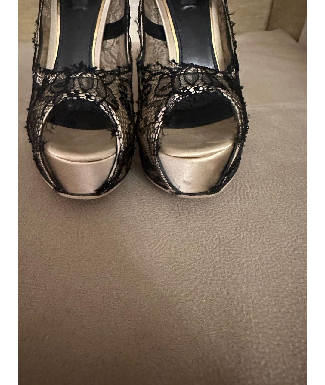 DOLCE&GABBANA Черные текстильные туфли, фото 3