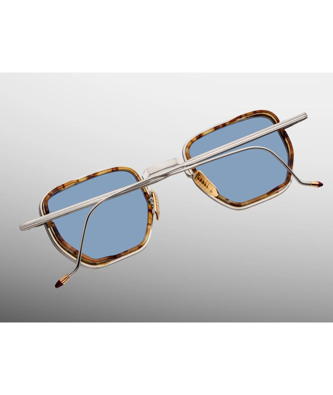 JACQUES MARIE MAGE Голубые металлические солнцезащитные очки, фото 5