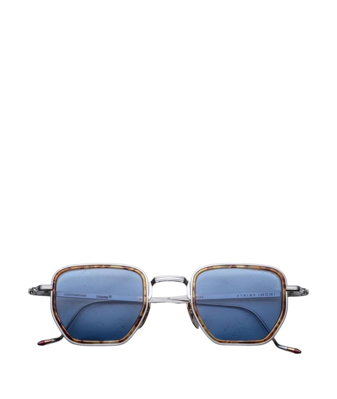 JACQUES MARIE MAGE Голубые металлические солнцезащитные очки, фото 1