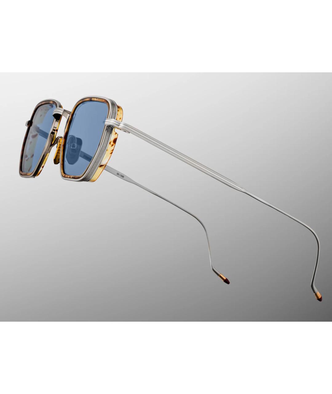 JACQUES MARIE MAGE Голубые металлические солнцезащитные очки, фото 4