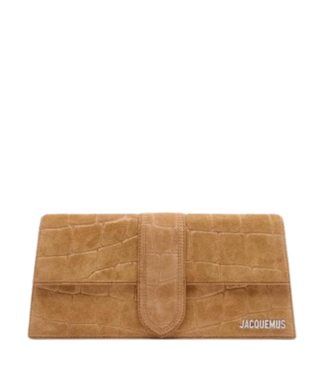 JACQUEMUS Горчичная замшевая сумка через плечо, фото 1