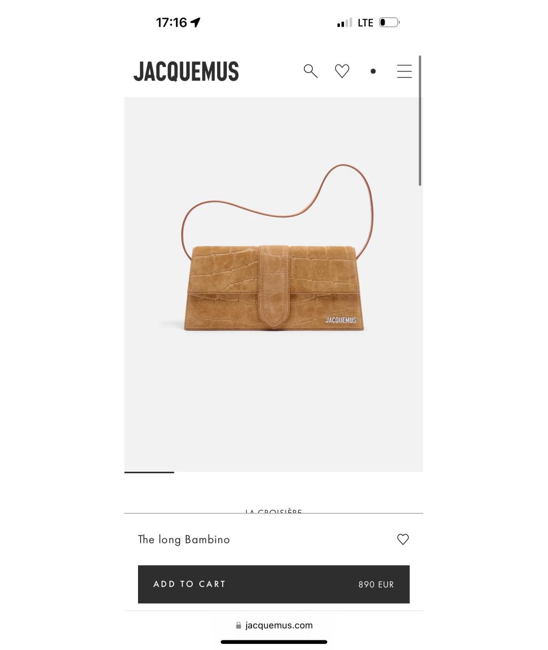 JACQUEMUS Горчичная замшевая сумка через плечо, фото 4