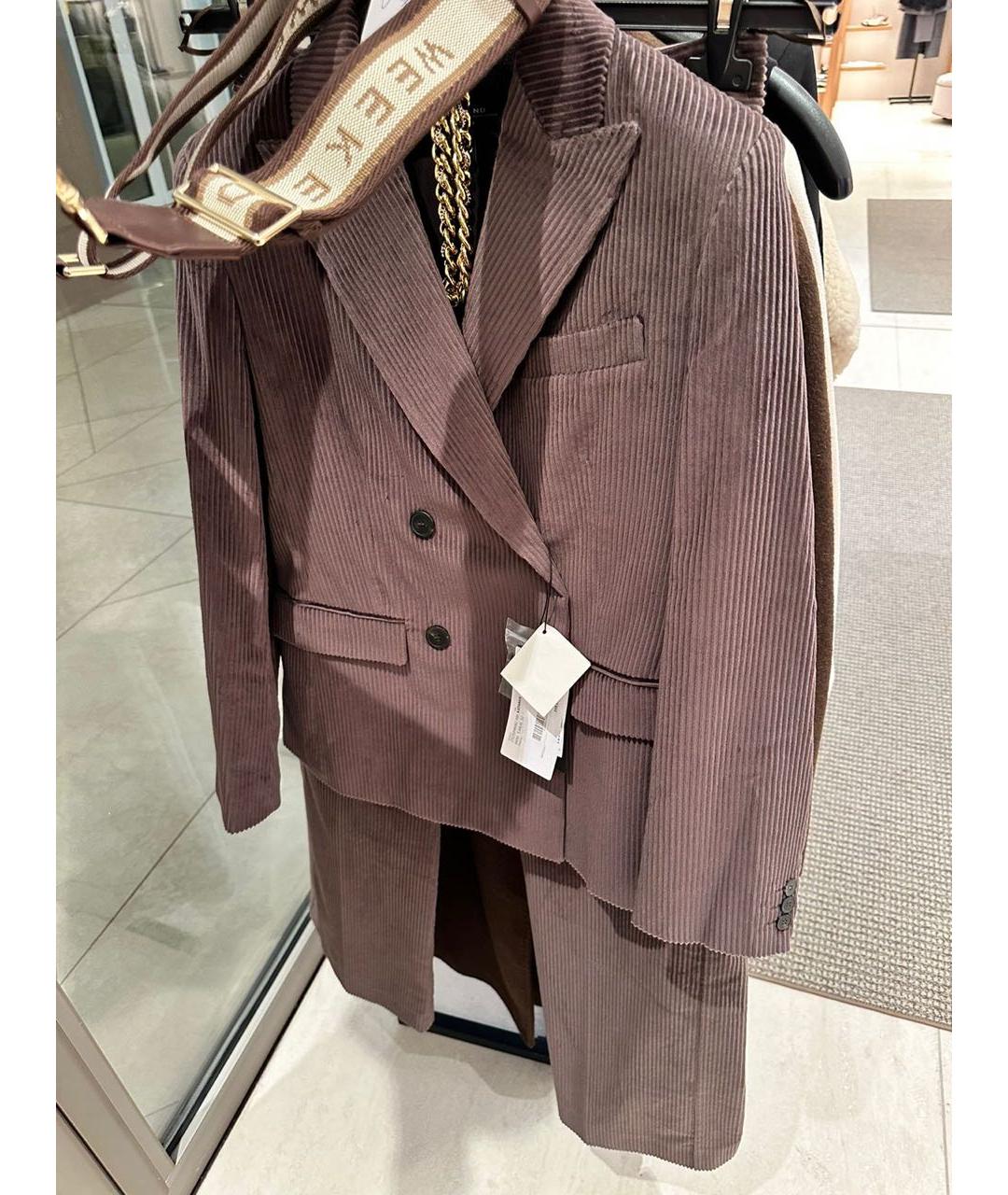 WEEKEND MAX MARA Коричневый хлопковый жакет/пиджак, фото 6