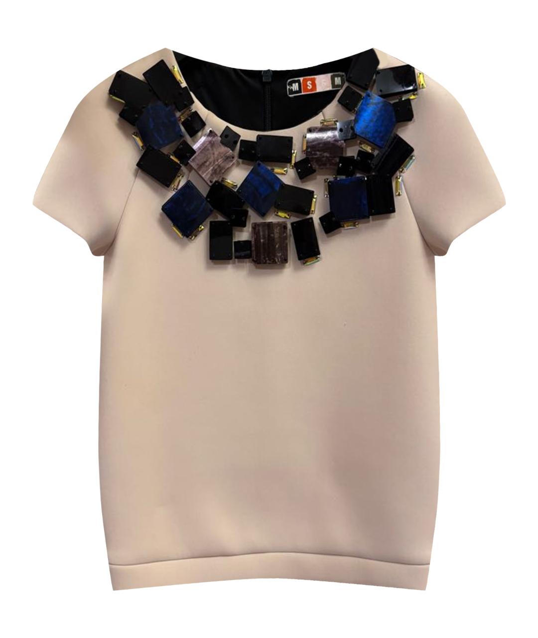 MSGM Розовая полиэстеровая блузы, фото 1