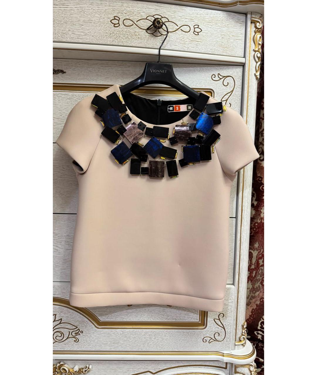 MSGM Розовая полиэстеровая блузы, фото 2