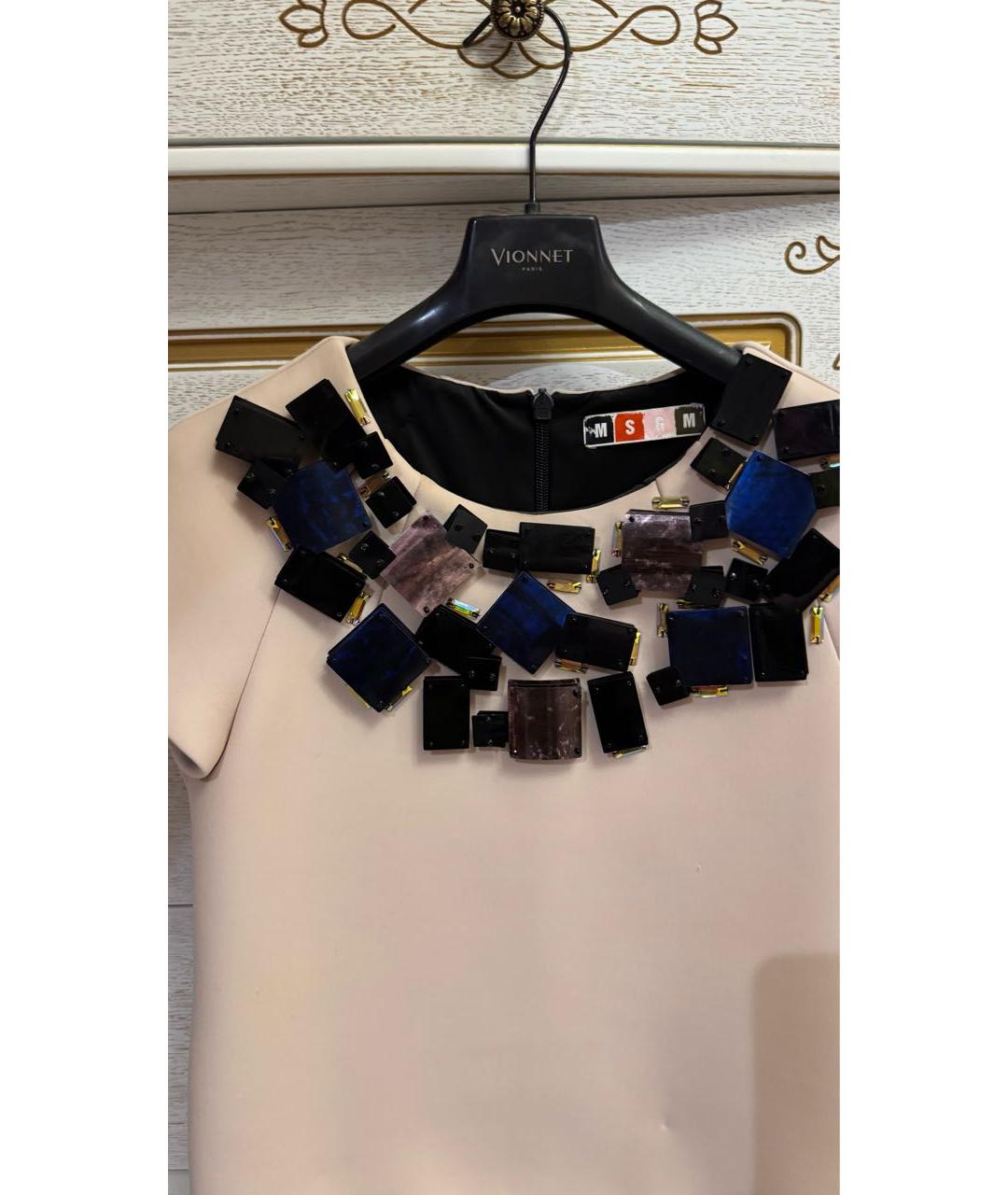 MSGM Розовая полиэстеровая блузы, фото 4