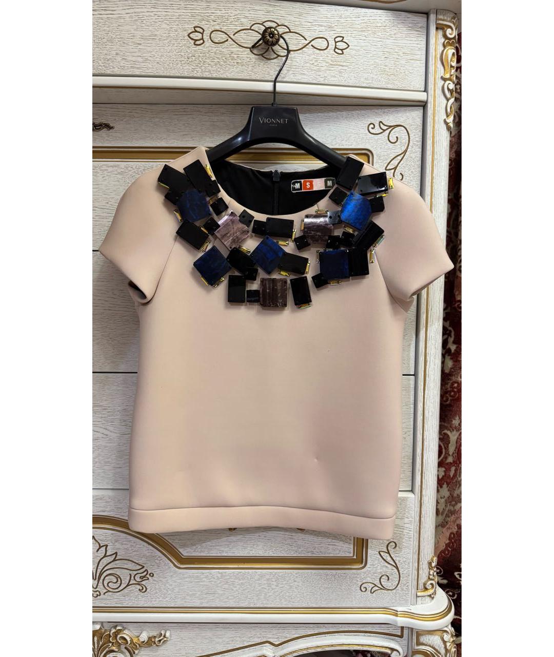 MSGM Розовая полиэстеровая блузы, фото 8