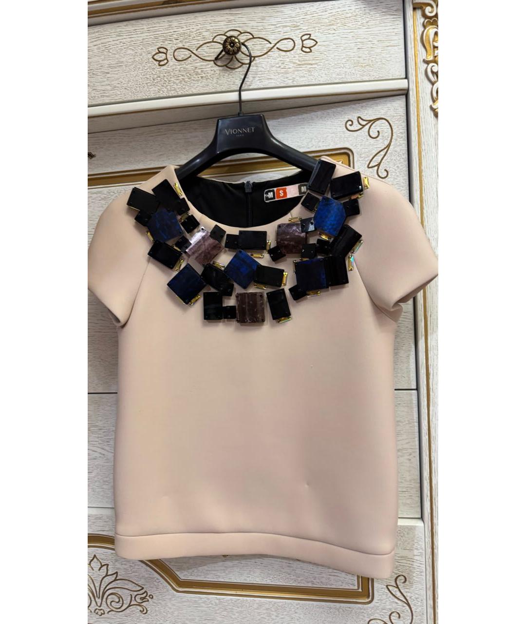 MSGM Розовая полиэстеровая блузы, фото 3