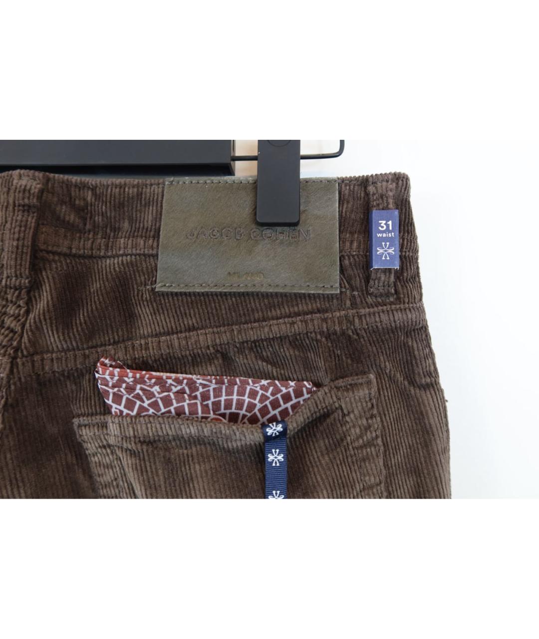 JACOB COHEN Коричневые хлопковые джинсы, фото 5
