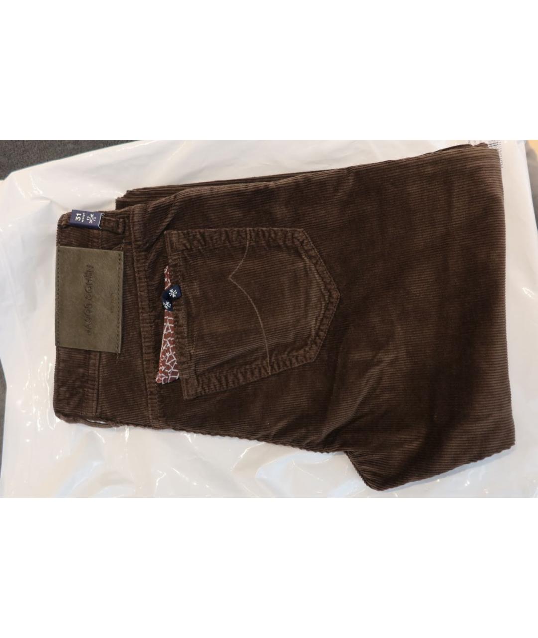 JACOB COHEN Коричневые хлопковые джинсы, фото 7