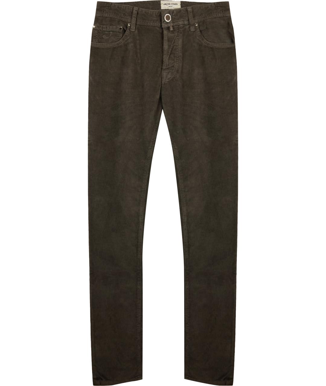 JACOB COHEN Коричневые хлопковые джинсы, фото 1