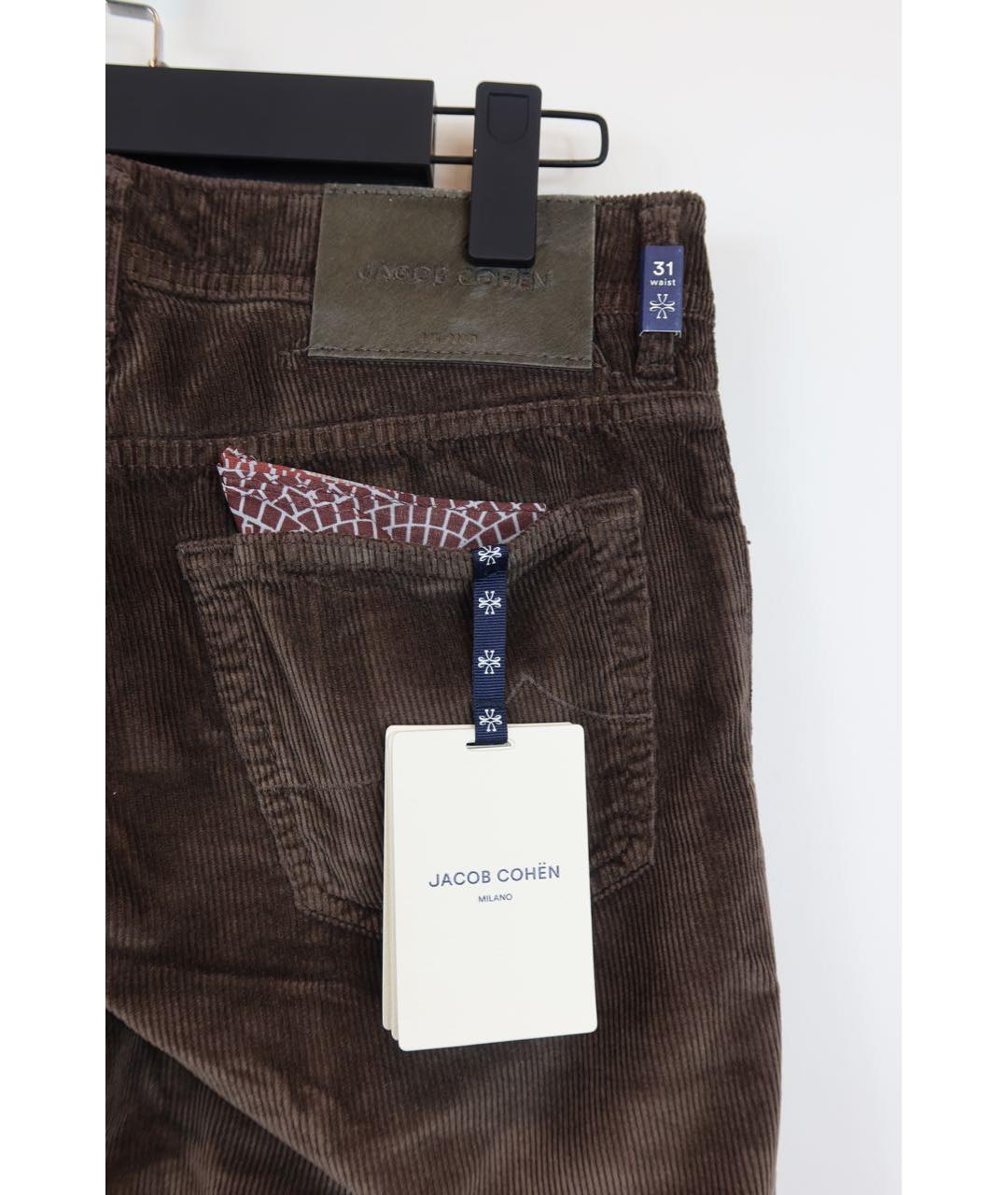 JACOB COHEN Коричневые хлопковые джинсы, фото 4