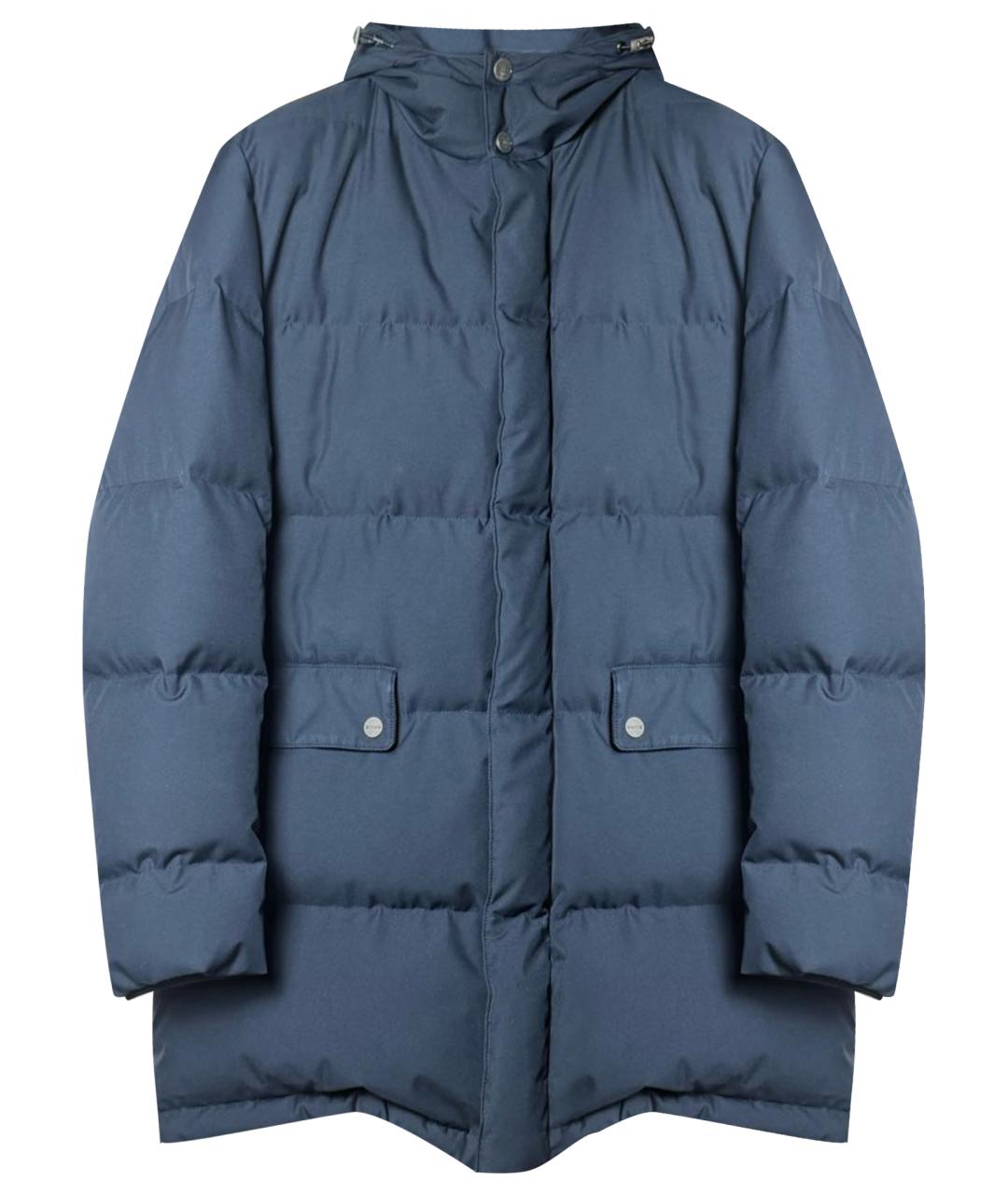 KITON Темно-синий кашемировый пуховик, фото 1