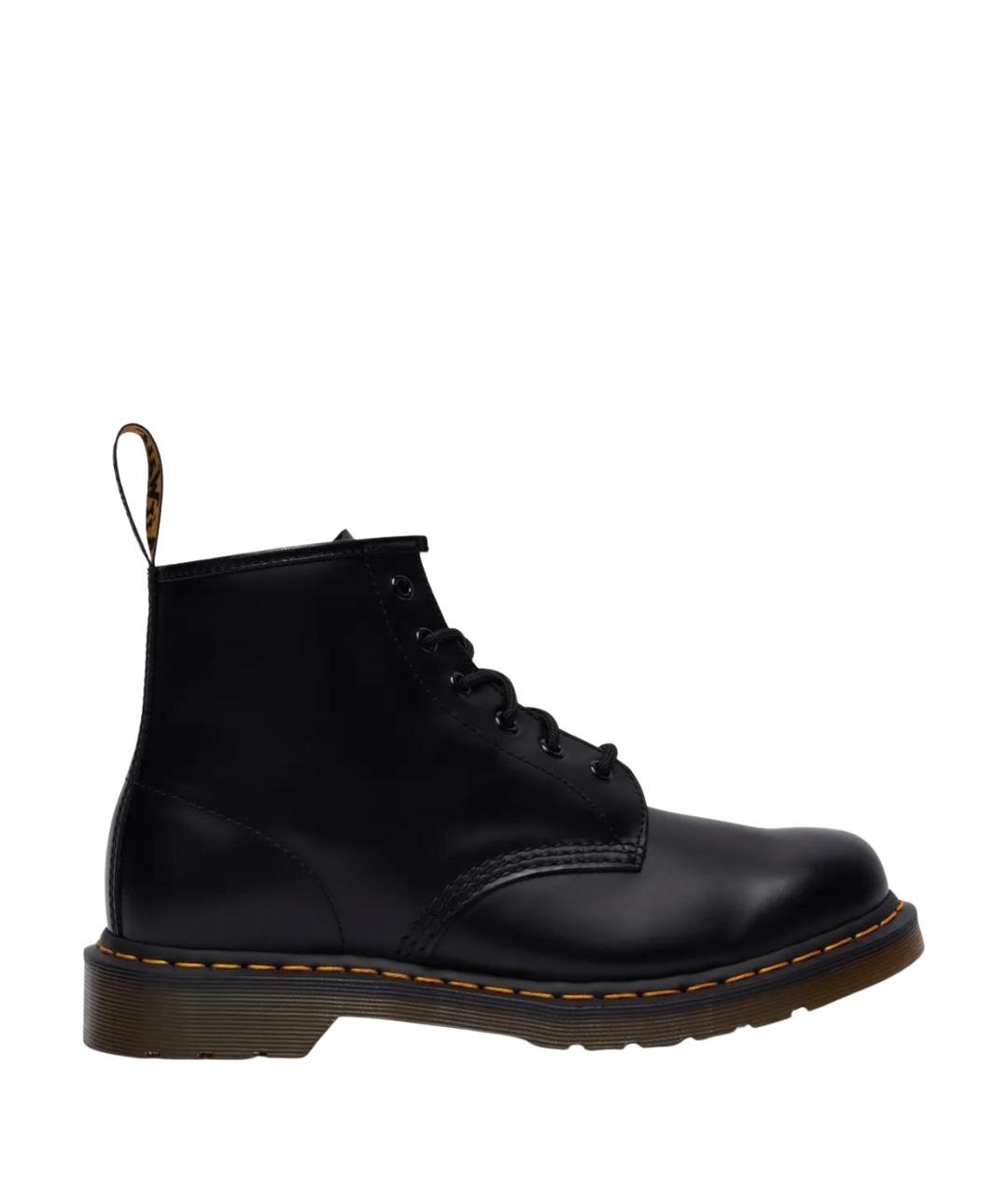 DR. MARTENS Черные кожаные низкие ботинки, фото 1