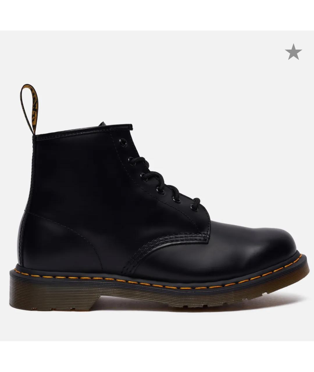 DR. MARTENS Черные кожаные низкие ботинки, фото 6