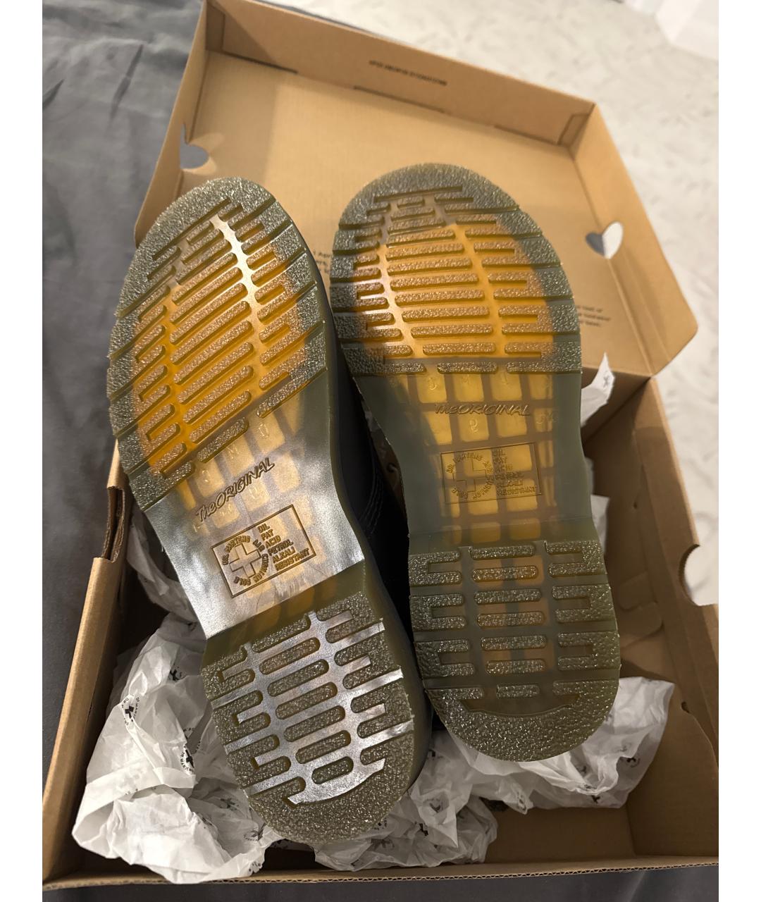 DR. MARTENS Черные кожаные низкие ботинки, фото 5