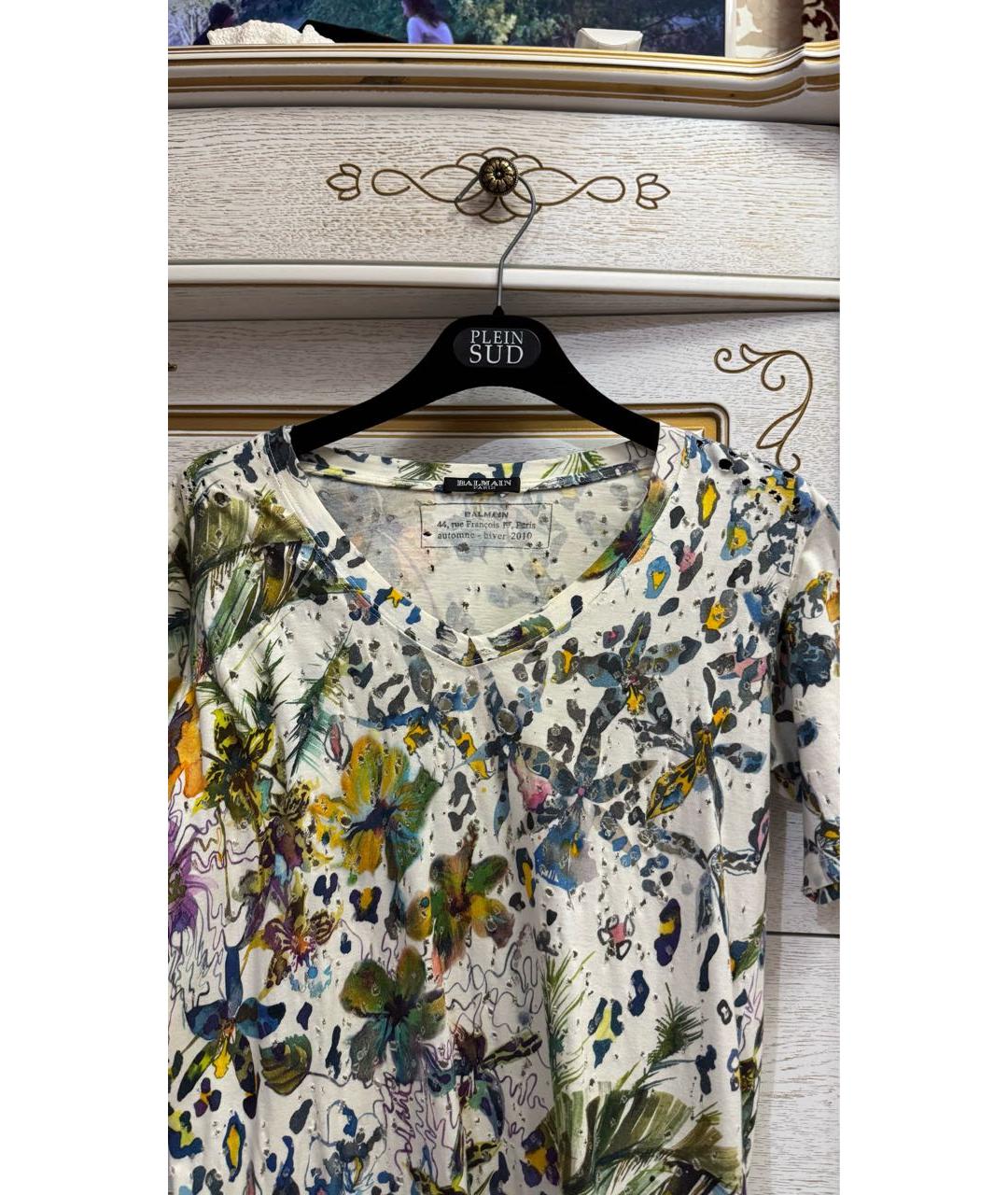 BALMAIN Мульти хлопковая футболка, фото 2