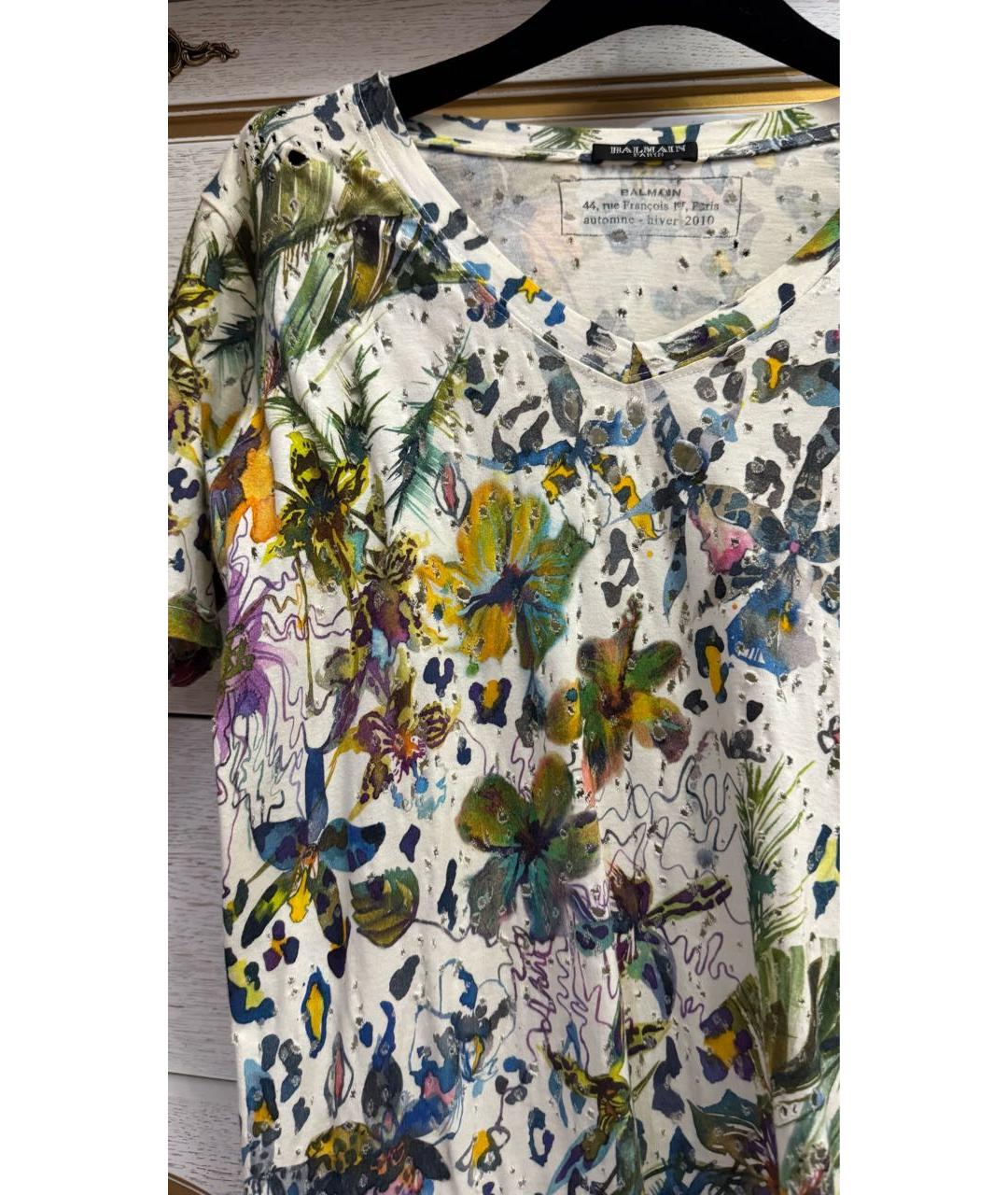 BALMAIN Мульти хлопковая футболка, фото 4