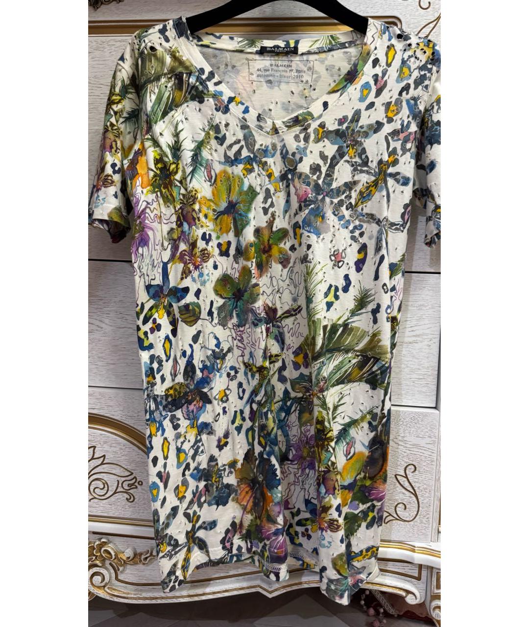 BALMAIN Мульти хлопковая футболка, фото 3