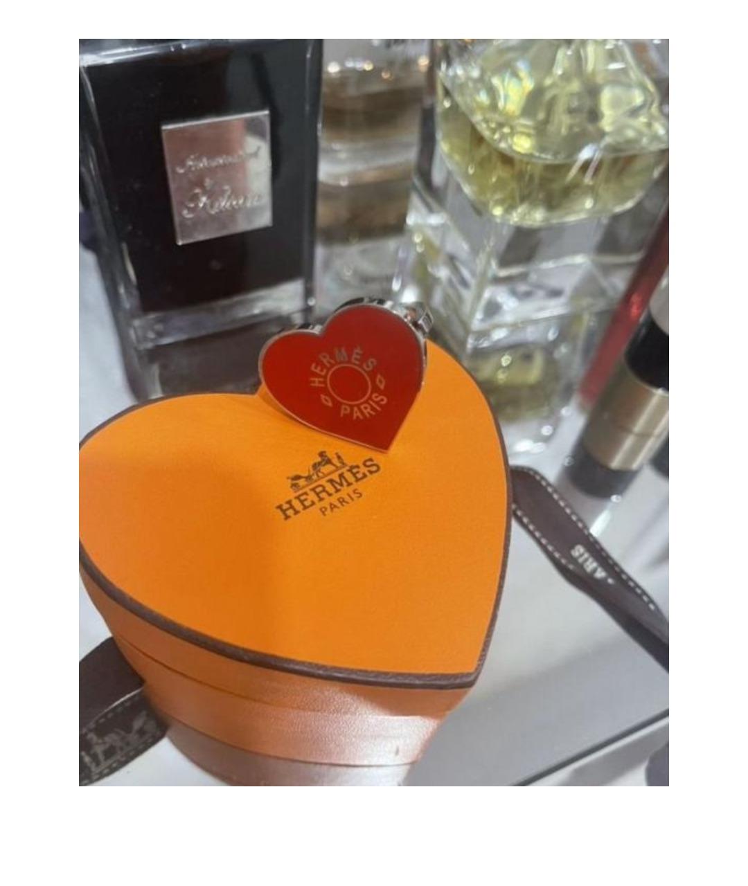 HERMES Бордовый платок, фото 5